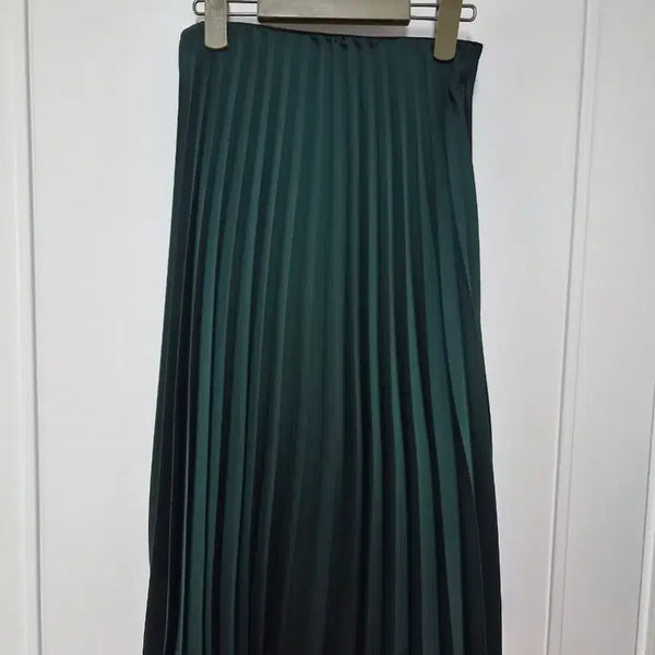 [BUNJANG] THE GRAY Deep Green Pleated Midi Skirt / THE  GRAY  딥그린 플리츠 미디 스커트