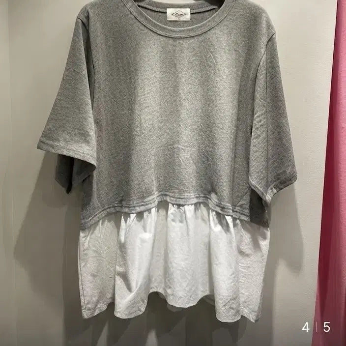 [BUNJANG] Colorblock Short Sleeve T-Shirt / 빅사이즈 배색 반팔 티셔츠