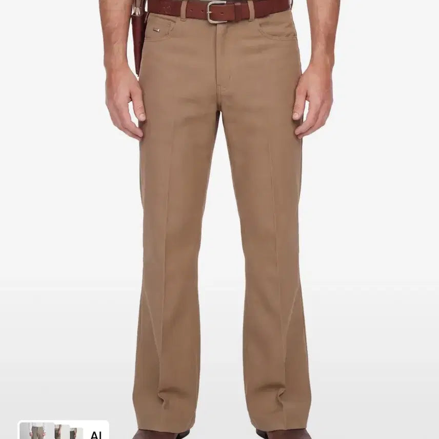 [BUNJANG] Mura Linea Twill Flare Pants Khaki / 무라 리네아 트윌 플레어 팬츠 카키 2사이즈 (1사이즈 교환 가능)