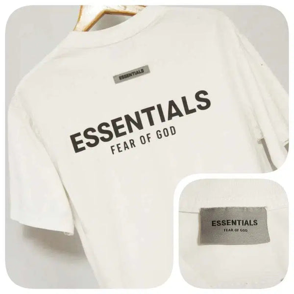[BUNJANG] Fear of God Essentials Short Sleeve Round Neck T-Shirt White Men's 95 / 에센셜 피어오브갓 반팔 라운드 티셔츠 남성95