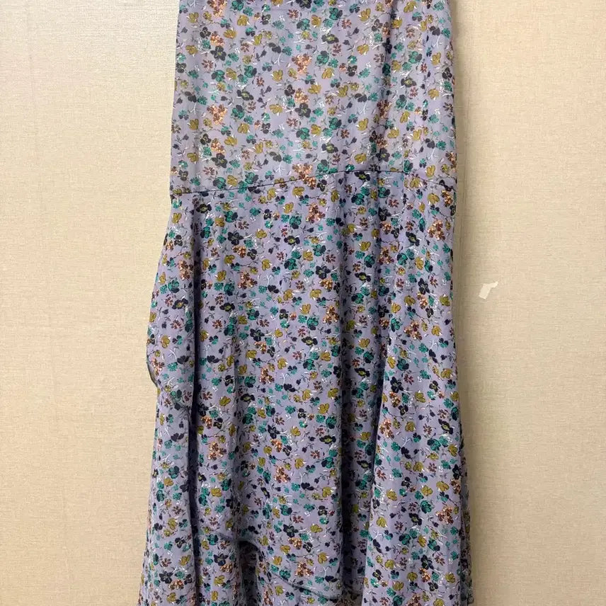 [BUNJANG] Chiffon Floral Long Skirt - Lavender (Size S) / (여성복) 쉬포 여성 롱치마 S