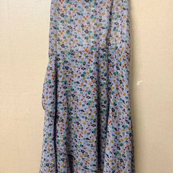 [BUNJANG] Chiffon Floral Long Skirt - Lavender (Size S) / (여성복) 쉬포 여성 롱치마 S