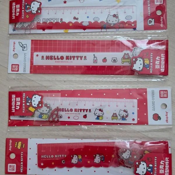[BUNJANG] Sanrio Hello Kitty 4-Design Ruler Set / 헬로키티 4종 디자인 자 새상품 (개당단가)