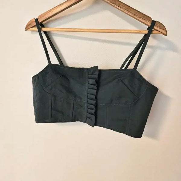 [BUNJANG] Ruffle Crop Tank Top / 프릴 크롭 나시(탑) 판매합니다
