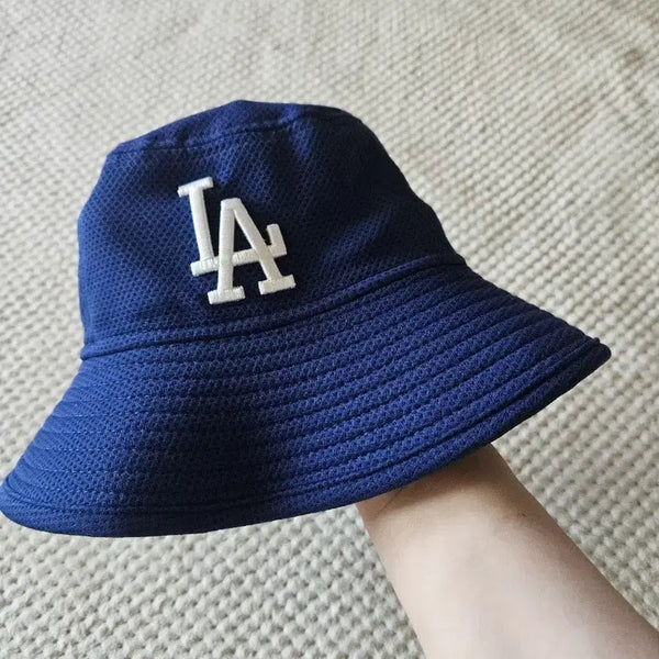 [BUNJANG] New Era Los Angeles Dodgers Blue Mesh Bucket Hat / 뉴에라 로스앤젤레스 다저스 블루 버킷 햇 메쉬