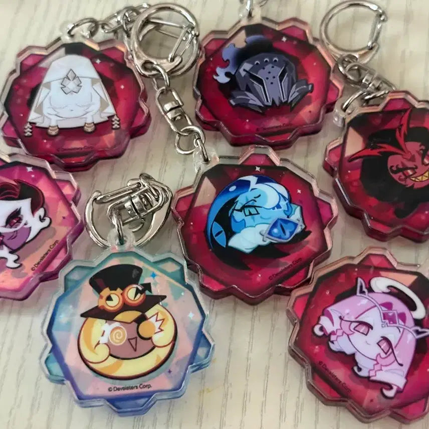 [BUNJANG] Cookie Run Kingdom Soul Stone Keychain Set / 쿠키런 킹덤 영혼석 키링 어둠마녀 시간지기 쉐도우밀크 비스트 일괄