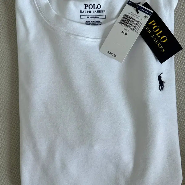 [BUNJANG] Polo Ralph Lauren White T-Shirt - Size M - New / 폴로 랄프로렌 화이트 반팔티 M사이즈 새상품