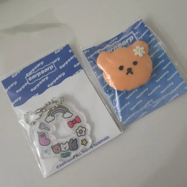 [BUNJANG] Bear Silicone Charm & Rainbow Keychain Set / 키링 실리콘참 세트