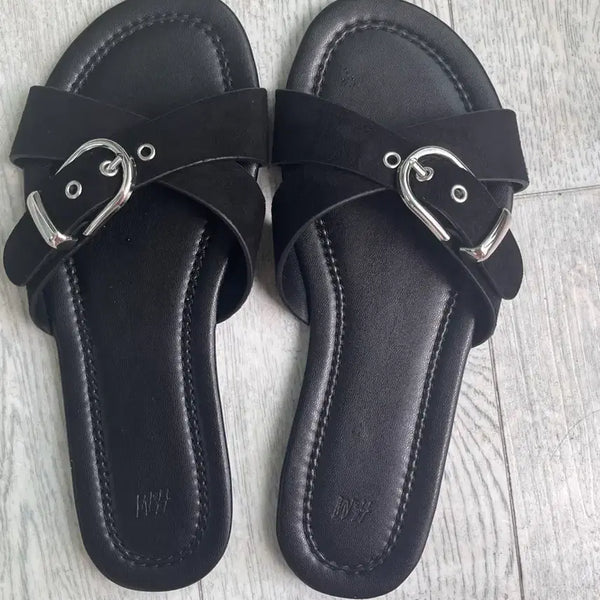[BUNJANG] H&M Cross Strap Sandals / H&M 크로스 스트랩 샌들 h&m hnm 슬리퍼
