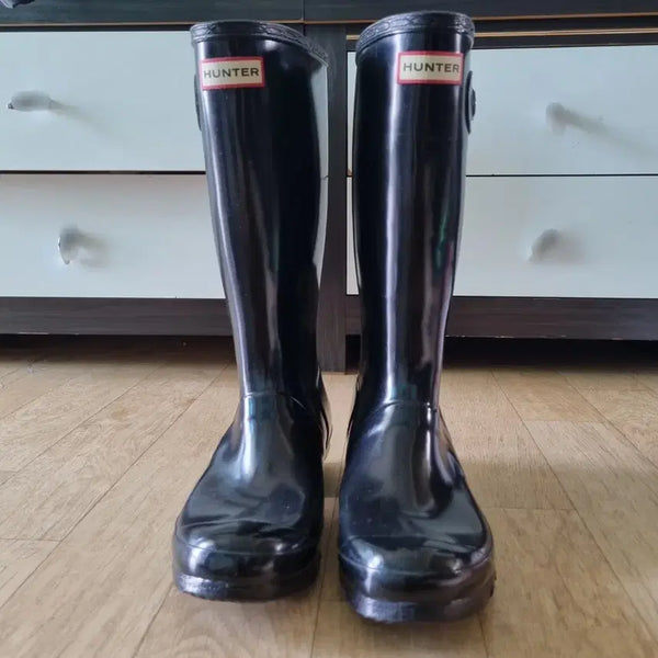 [BUNJANG] Hunter Glossy Black Rain Boots UK 5 (240mm) / 헌터 장화 레인부츠 uk5 240