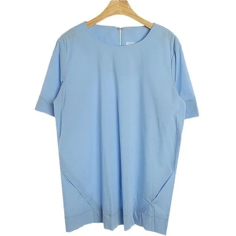 [BUNJANG] High-Quality Simple Bootie Blouse - Blue / [새상품]고퀄 심플 부티 블라우스/블루