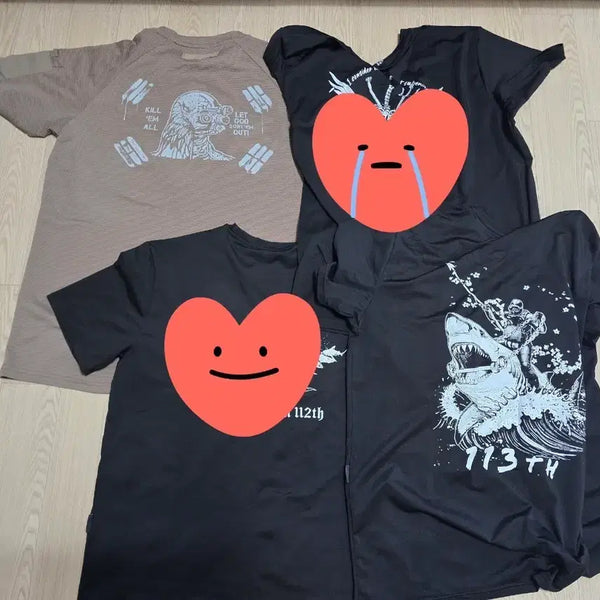 [BUNJANG] Coyote Mid-size T-shirt, 113th Batch T-shirt, Yoo-poong Cap Bundle Set / 해수색 차수, 중대티, 중대 모자 판매