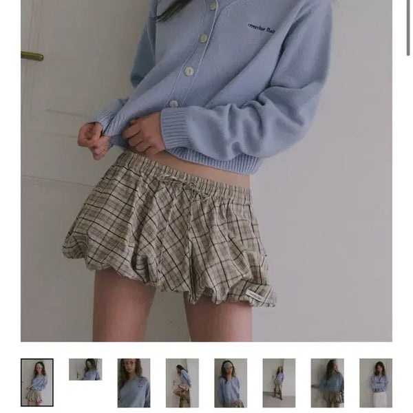 [BUNJANG] Overdue Flare Wool V-Neck Cardigan - Sky Blue / <새상품> 오버듀플레어 울 브이넥 가디건
