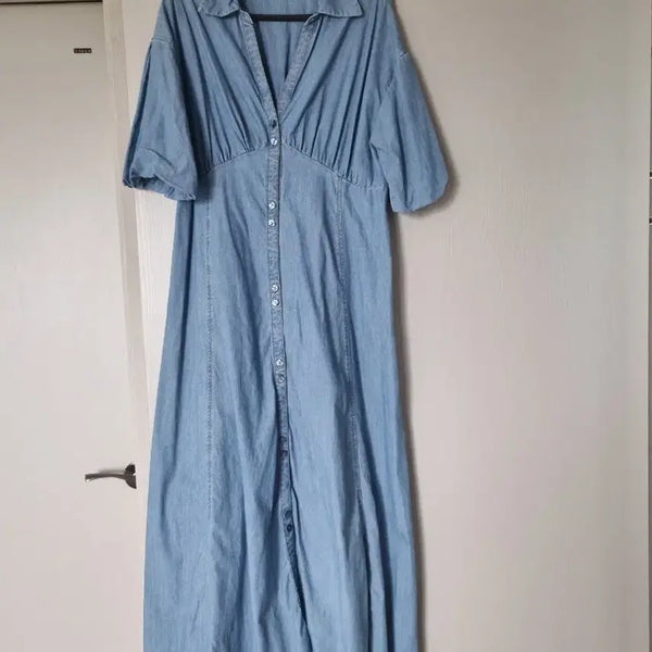 [BUNJANG] Denim Long Dress / 데님 롱원피스