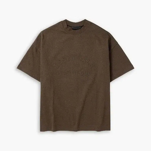 [BUNJANG] Fear of God Essentials Embossed Logo T-Shirt Brown Size S / 피어오브갓 에션셜 반팔 S