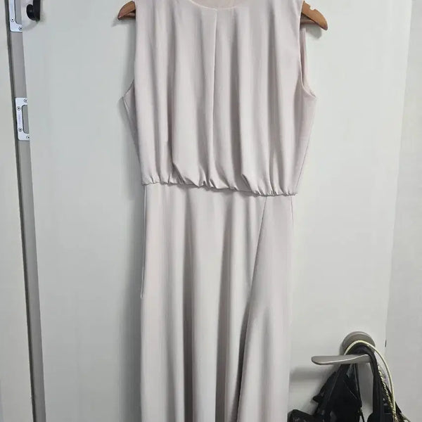[BUNJANG] TIME Silk Color Block Pintuck Dress / TIME 타임 실크배색 핀턱 원피스