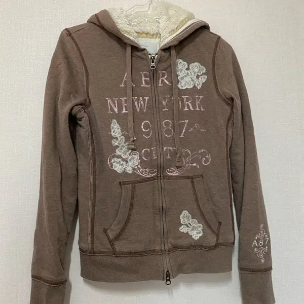 [BUNJANG] Monggeul Vintage Gyaru Style Zip-Up Hoodie / 대대장템 빈티지 후드집업 판매 어항빈티지 몽글빈티지