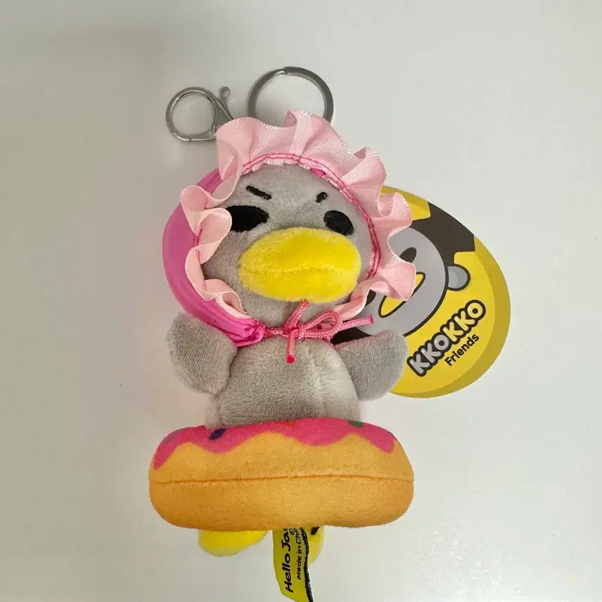 [BUNJANG] Annyeong Jadoo Donut Tube Summer Ggokko Doll Keychain / (새상품) 안녕자두야 도넛 튜브 여름 꼬꼬 인형 키링