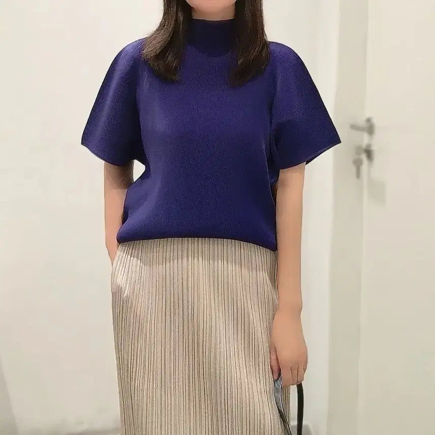 [BUNJANG] Pleats Please Loose Mist Dark Blue Size 3 / 플리츠플리즈 루즈 미스트