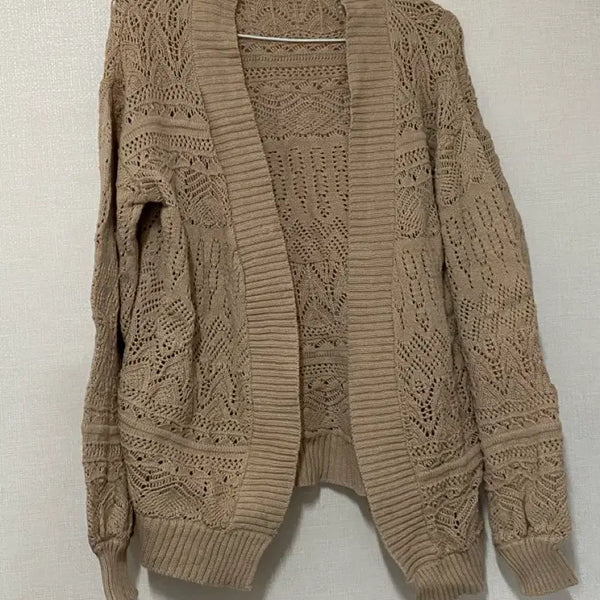 [BUNJANG] Vintage Brown Crochet Cardigan / 빈티지 가디건 브라운 어항빈티지 몽글빈티지