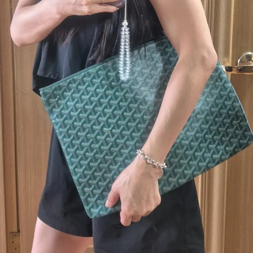 [BUNJANG] Goyard Clutch Bag GM Green / 고야드 클러치백 그린 GM