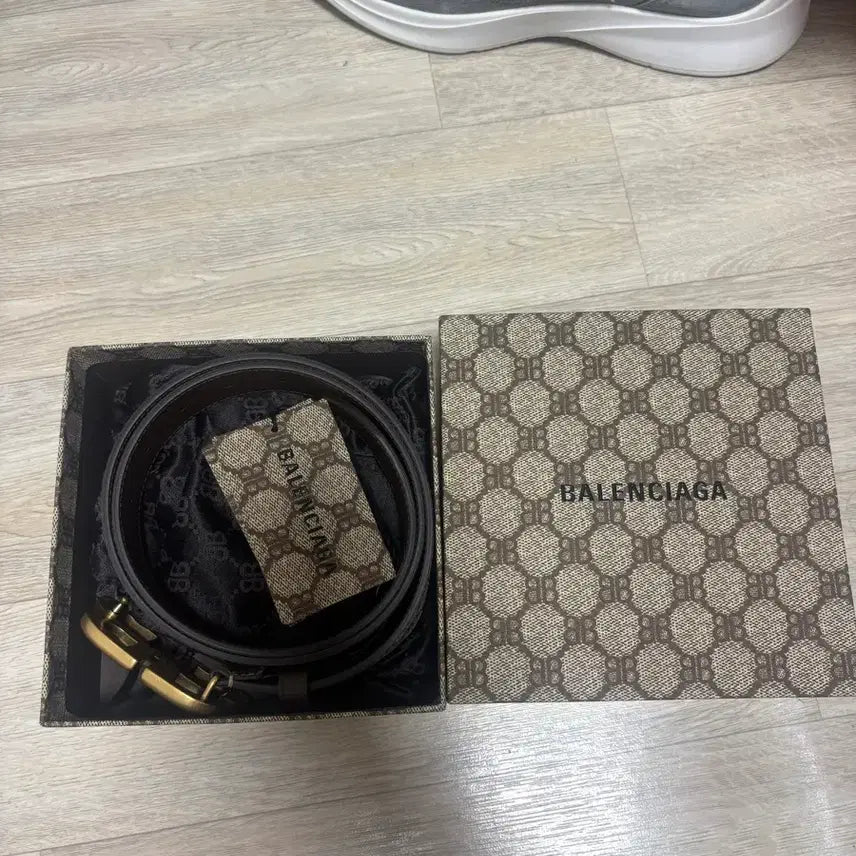 [BUNJANG] Balenciaga BB Logo Canvas Belt / 정품 새상품급 발렌시아가 BB 로고 캔버스 벨트