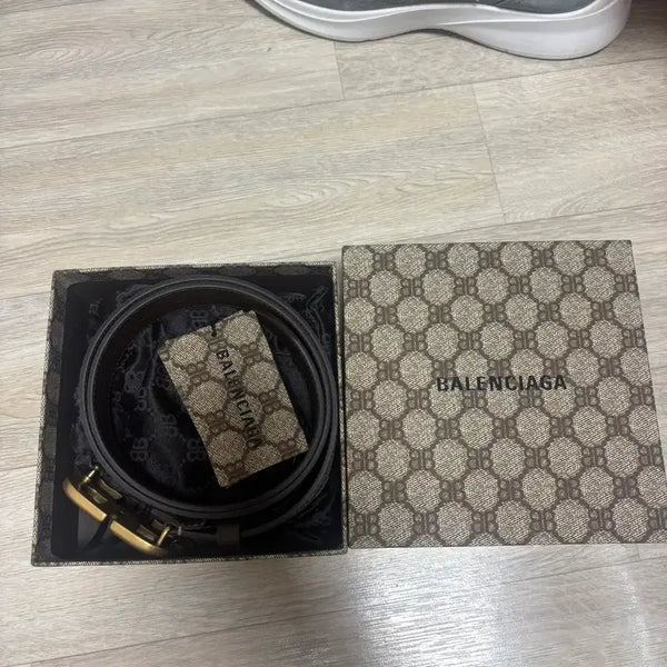 [BUNJANG] Balenciaga BB Logo Canvas Belt / 정품 새상품급 발렌시아가 BB 로고 캔버스 벨트