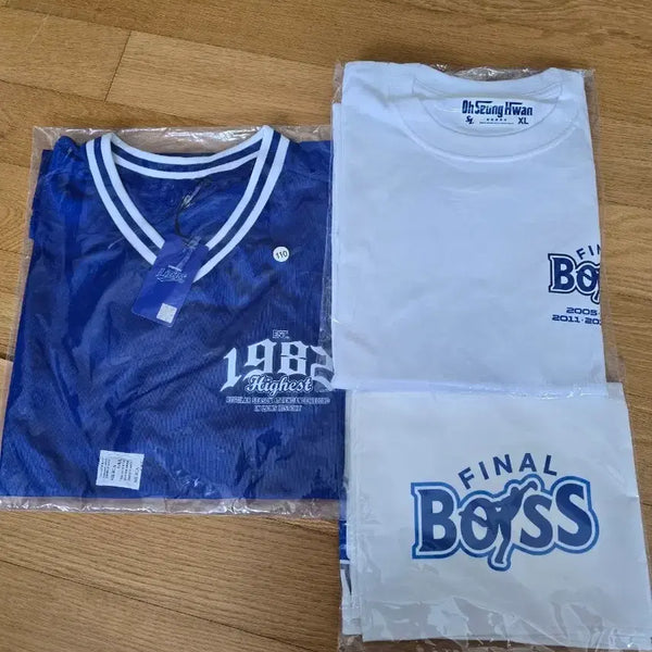 [BUNJANG] Oh Seung Hwan Final Boss T-Shirt Set (Blue & White) / 오승환 파이널보스 티셔츠 2종 세트
