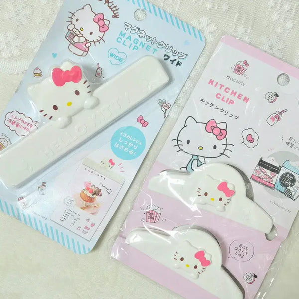[BUNJANG] Sanrio Kitty Clip Set / 키티 집게 클립 냉장고 부착 산리오 정품