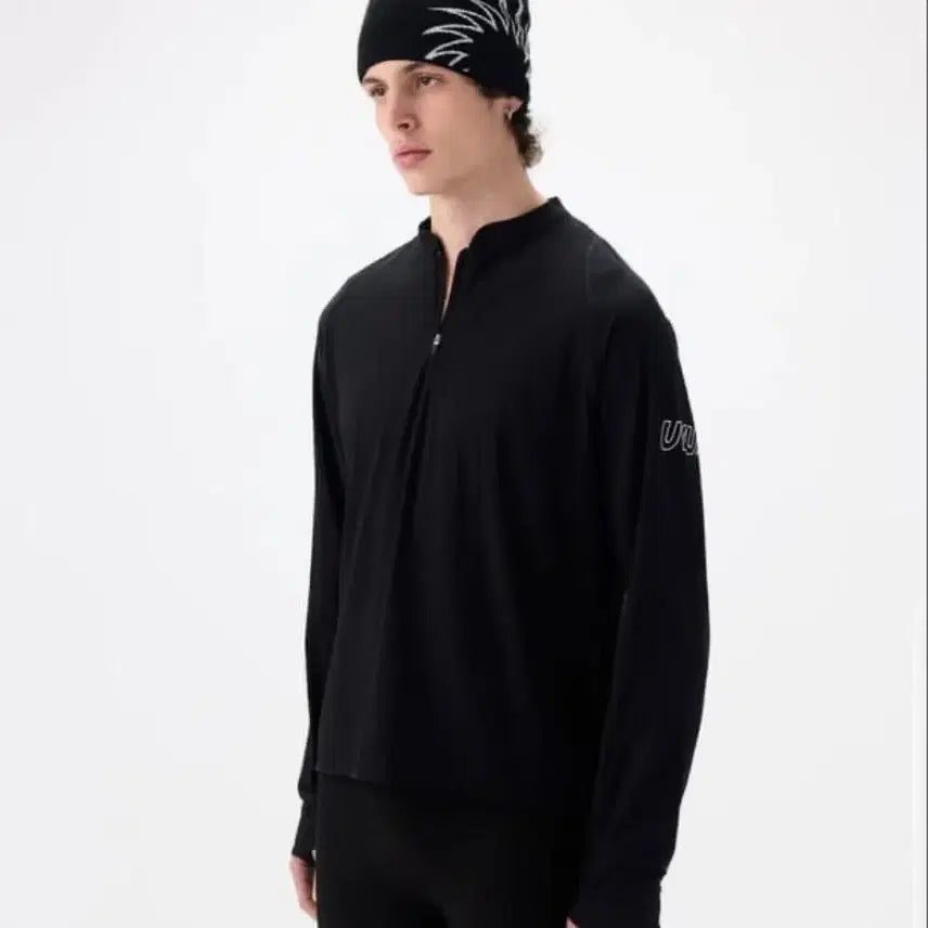 [BUNJANG] UVU Running 1/4 Zip Black XL / UVU 러닝 1/4 집 블랙