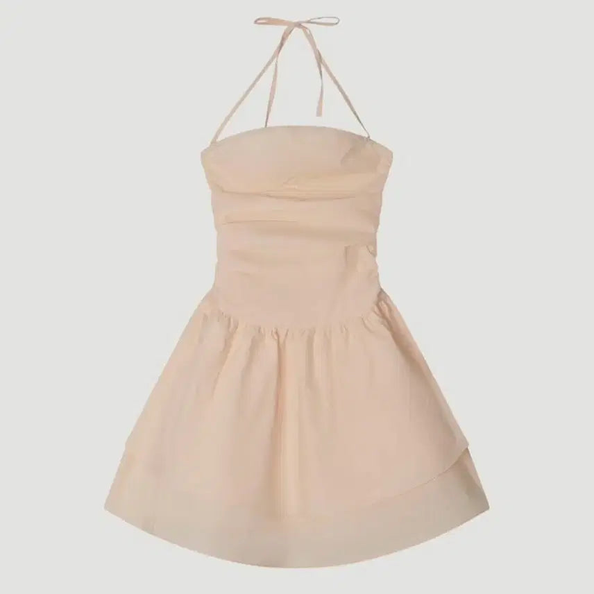 [BUNJANG] Yousoap Peach Bell Halter Dress / 유솝 yousoap 벨 홀터 드레스 피치
