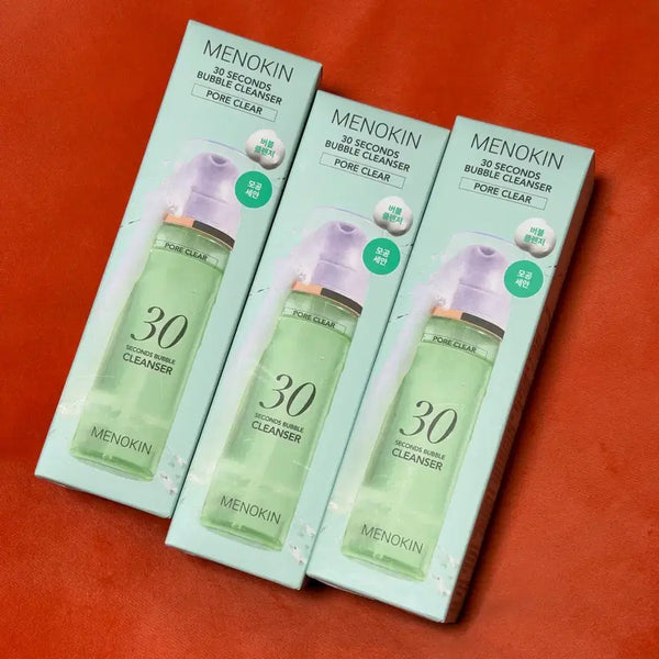 [BUNJANG] Menokin 30-Second Bubble Cleanser Pore Clear Set (3 Items) / 메노킨 30초 버블 클렌저 모공 포어클리어 3개 일괄 새상품