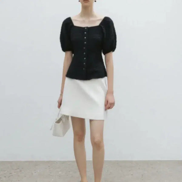 [BUNJANG] SIE Adina Square Puff Sleeve Blouse / SIE 시에 아디나 스퀘어 퍼프 소매 블라우스