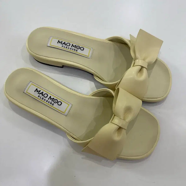 [BUNJANG] Marcok Ribbon One-Point Mule Slipper (235) / 235) 마크모크 리본 원포인트 뮬 슬리퍼