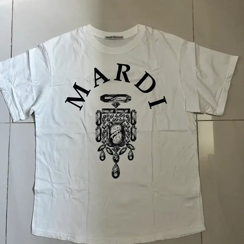 [BUNJANG] Mardi Mercredi Short Sleeve T-Shirt White / 마르디 메크르디 반팔티 화이트