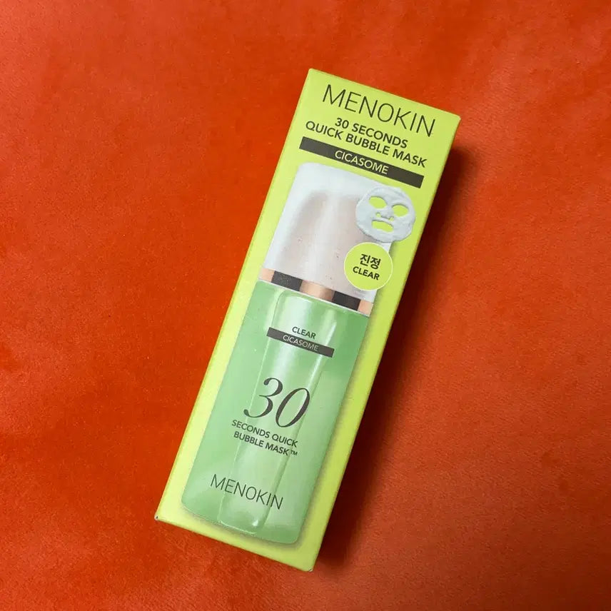 [BUNJANG] Menokin 30-Second Quick Bubble Mask Clear Calming Cica New Product / 메노킨 30초 퀵 버블 마스크 클리어 진정 시카 새상품