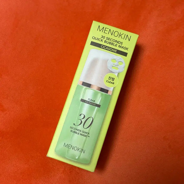 [BUNJANG] Menokin 30-Second Quick Bubble Mask Clear Calming Cica New Product / 메노킨 30초 퀵 버블 마스크 클리어 진정 시카 새상품