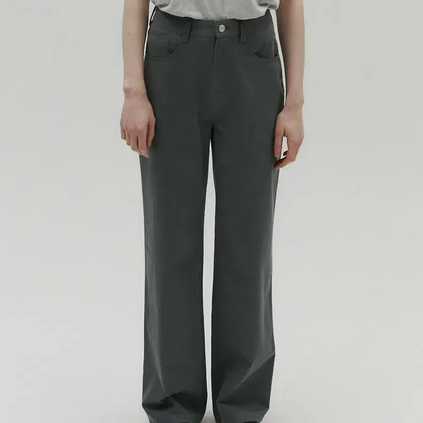 [BUNJANG] Salty Pebble Washed Cotton Pants [Grey] Size 2 / 솔티페블 워시드 코튼 팬츠 [GREY] 2사이즈