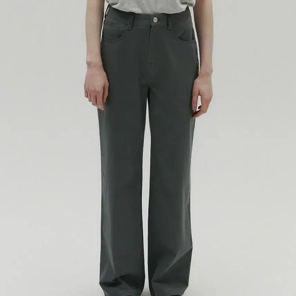 [BUNJANG] Salty Pebble Washed Cotton Pants [Grey] Size 2 / 솔티페블 워시드 코튼 팬츠 [GREY] 2사이즈