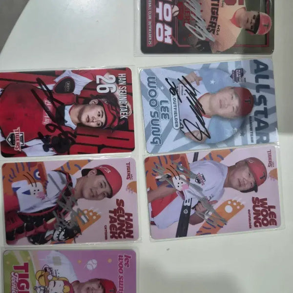 [BUNJANG] Lee Woo-sung Han Seung-taek Signed Photocard Bundle Set / 전 기아타이거즈 이우성.한승택 포토카드 싸인 일괄판매합니다