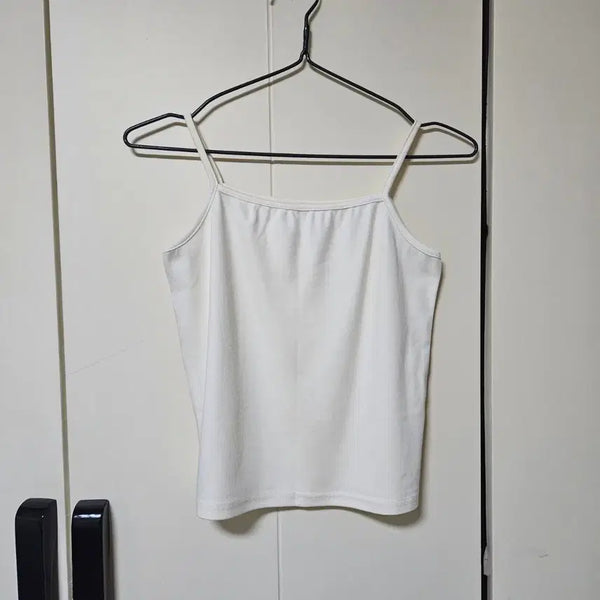 [BUNJANG] Lirico Cotton Blend Crop Tank Top (Cream) / [새상품] 리리앤코 면혼방 크롭 나시 티셔츠(크림)