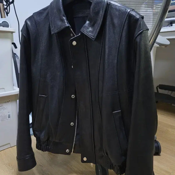 [BUNJANG] Noir Larmes New Standard JK3 Leather Jacket Size 48 / 느와르라르메스 뉴 스탠다드 jk3 48