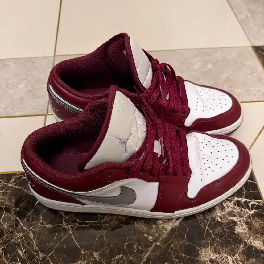 [BUNJANG] Air Jordan 1 Low Burgundy White / 에어조던1 로우 버건디 화이트 가격인하