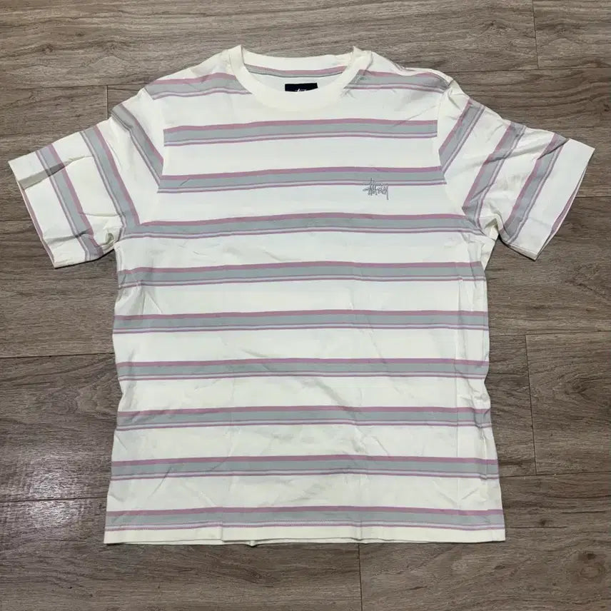 [BUNJANG] Stussy Striped Short Sleeve T-Shirt / 스투시 스트라이프 반팔 S