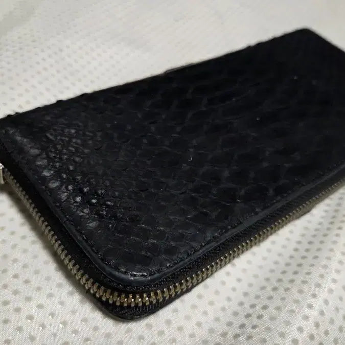 [BUNJANG] Real Python Leather Long Wallet / 리얼 파이톤 지퍼형 장지갑