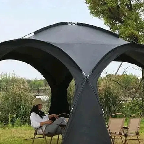[BUNJANG] Extra Large Camping Canopy Dome Tarp - 420 Size, Black / (택포) 초대형 캠핑 캐노피 돔 타프 그늘막 블랙 420사이즈