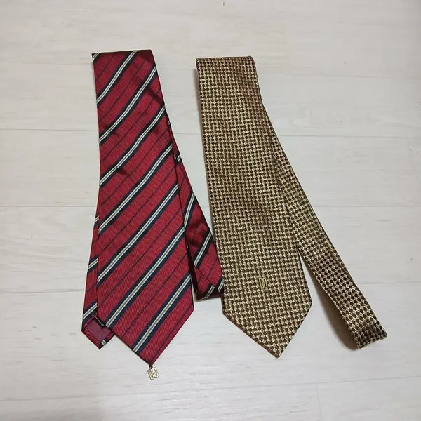 [BUNJANG] Daks Tie Set (Stripe & Check Pattern) / 닥스 넥타이 2종