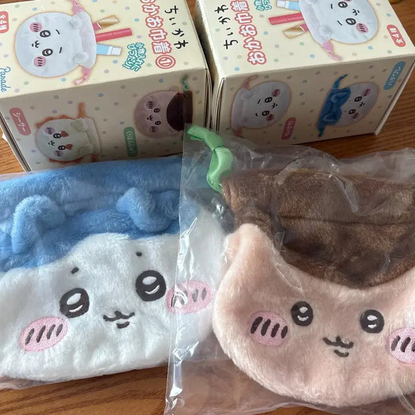 [BUNJANG] Chiikawa Hachiware Kurimanju Face Pouch Bundle Set (Sealed) / 일괄)치이카와 얼굴 파우치 하치와레 쿠리만쥬 미개봉