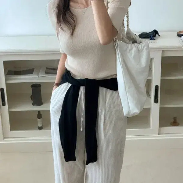 [BUNJANG] Gongdrin Striped Pants / 공드린 스트라이프 팬츠