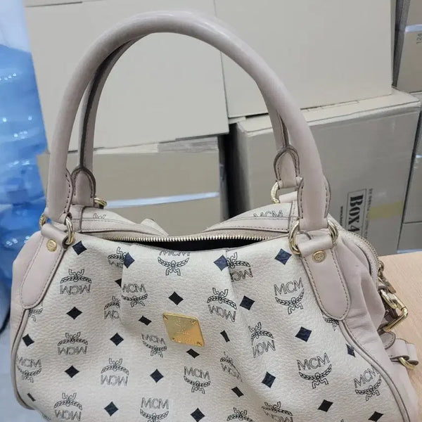 [BUNJANG] MCM Visetos Tote Bag Beige / MCM 비세토스 토트백 베이지